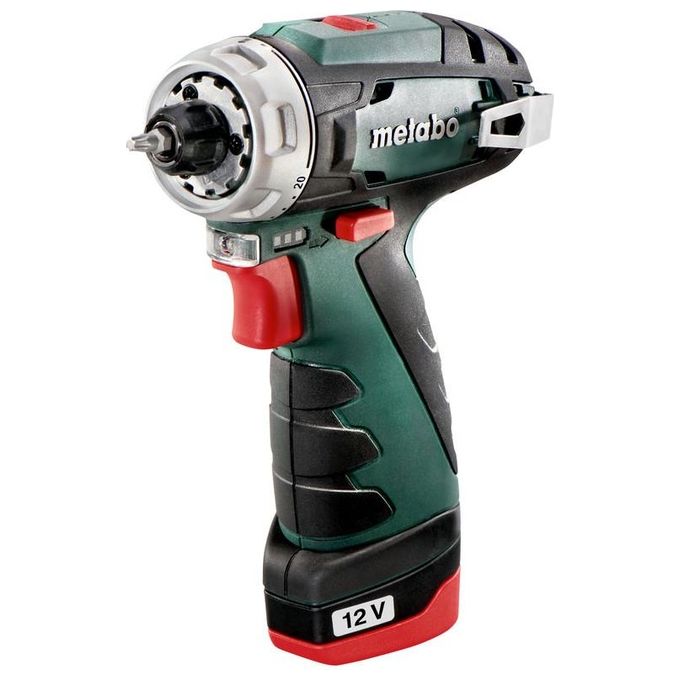Metabo 600080500 PowerMaxx BS Basic Trapano Avvitatore a Batteria 10.8V 2Ah 34Nm 1400 Giri-min colore Fucsia Verde