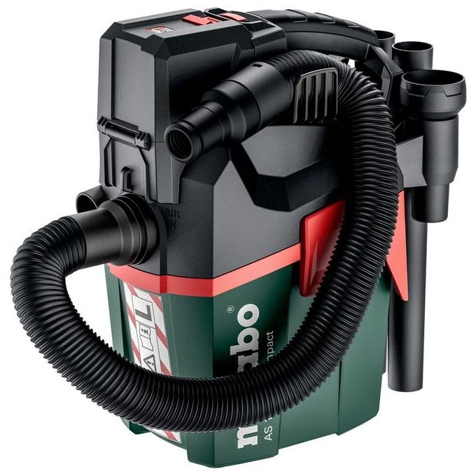 Metabo 602028850 AS 18 L PC Compact Aspirapolvere a cilindro Cordless 18V 6 L Secco e Bagnato Classe L IPX4 colore Nero
