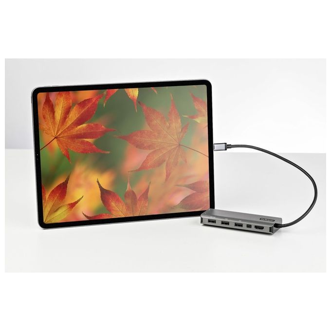 StarTech DKT31CMDPHPD Adattatore multiporta USB-C a HDMI o Mini DisplayPort 4K 60Hz con Hub USB 4 porte 10Gbps Power Delivery 100W colore Nero