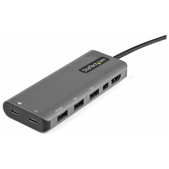 StarTech DKT31CMDPHPD Adattatore multiporta USB-C a HDMI o Mini DisplayPort 4K 60Hz con Hub USB 4 porte 10Gbps Power Delivery 100W colore Nero