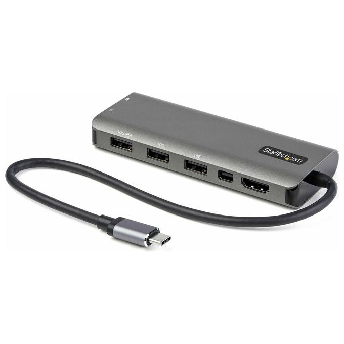 StarTech DKT31CMDPHPD Adattatore multiporta USB-C a HDMI o Mini DisplayPort 4K 60Hz con Hub USB 4 porte 10Gbps Power Delivery 100W colore Nero