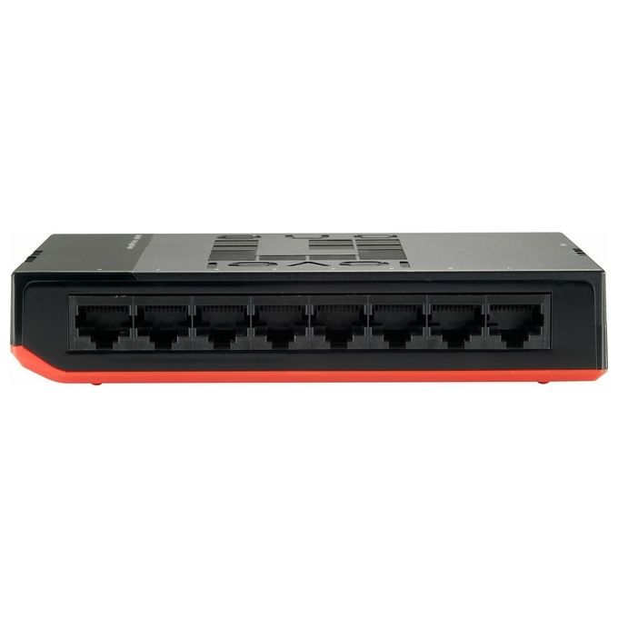 LevelOne GSW-0807 Switch di Rete Non Gestito 8 Porte Gigabit Ethernet 10-100-1000 Mbps 16 Gbit-s Store-and-Forward colore Nero Rosso