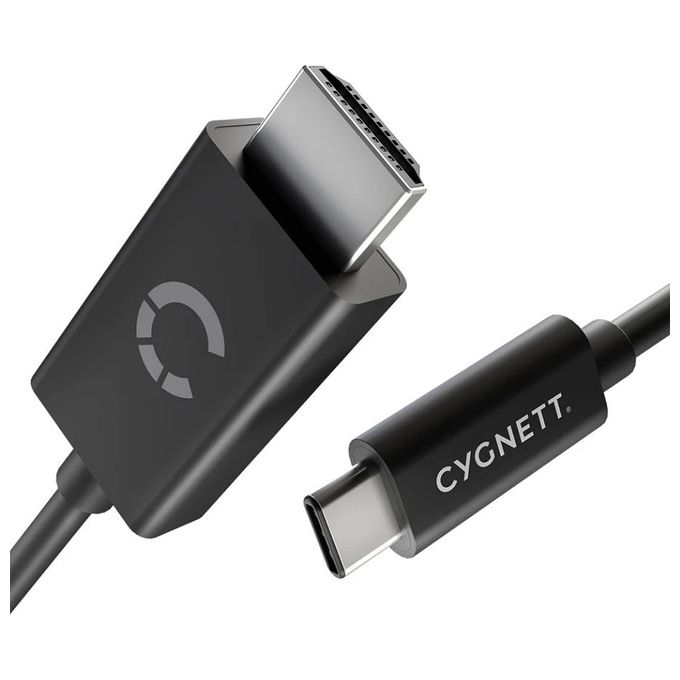 Cygnett CY3305HDMIC Cavo e Adattatore Video da USB tipo-C a HDMI 1,8 m Risoluzione 4K-60Hz colore Nero