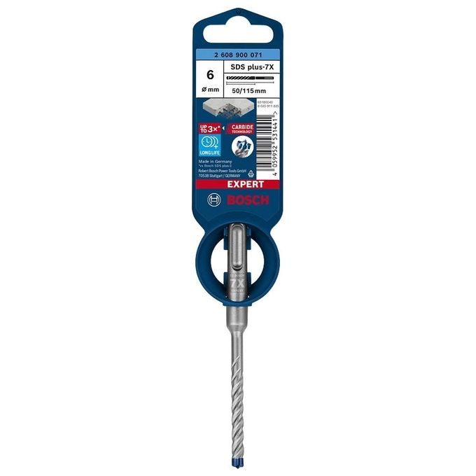 Bosch 1x Punta per Martelli Expert SDS Plus-7X 6x50x115mm
