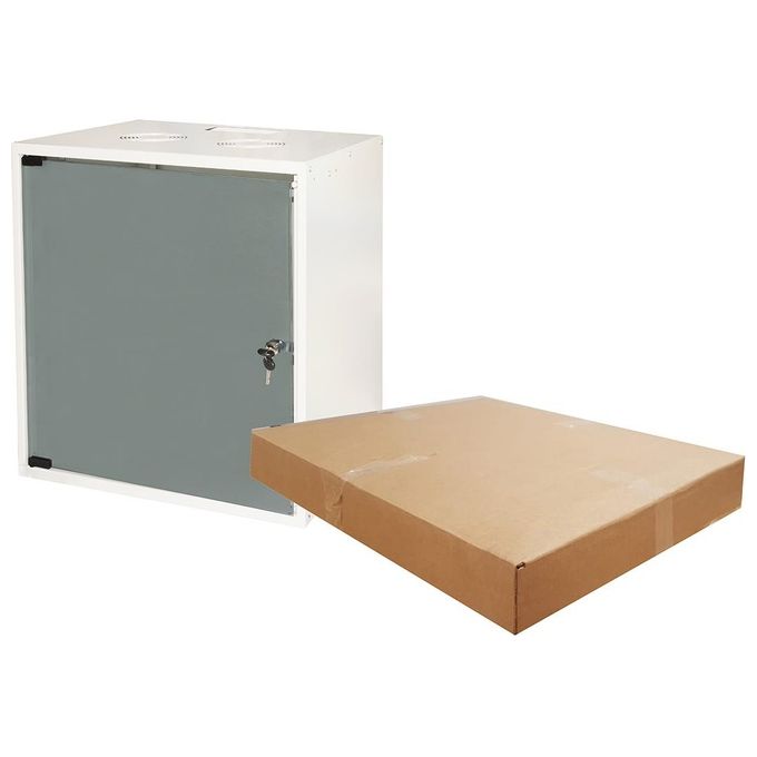 Link LK1912U40E Armadio Rack 19'' da Muro 12U Disassemblato Porta Vetro Temperato Carico 40 Kg colore Grigio