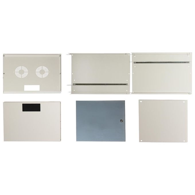 Link LK1912U40E Armadio Rack 19'' da Muro 12U Disassemblato Porta Vetro Temperato Carico 40 Kg colore Grigio