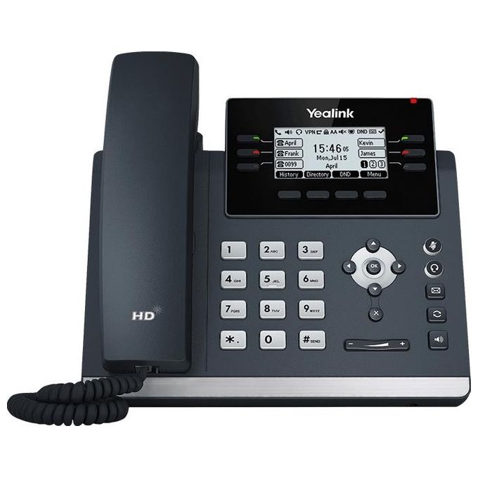Yealink SIP-T42U Telefono IP 2.7'' LCD 12 Linee SIP PoE Gigabit Wi-Fi Bluetooth 6 Tasti Programmabili colore Grigio
