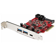 StarTech PEXUSB312A1C1H Scheda PCIe USB 5 Porte 10Gbps 2x USB-A 1x USB-C 1x IDC USB 3.2 Gen 2 colore Rosso