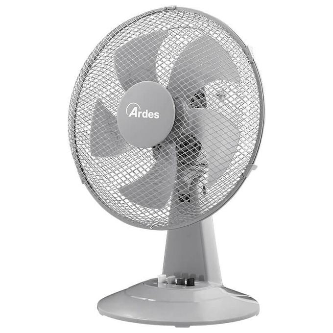 Ardes AR5ST30G STEELO 30G Ventilatore da Tavolo 30 cm 40W 3 Velocita' Oscillazione Automatica colore Grigio
