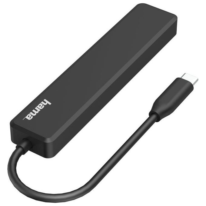Hama 00200117 Hub USB-C 5 Porte 3x USB-A USB-C HDMI Ultra HD 4K 30Hz USB 3.2 Gen 1 Power Delivery 100W colore Nero