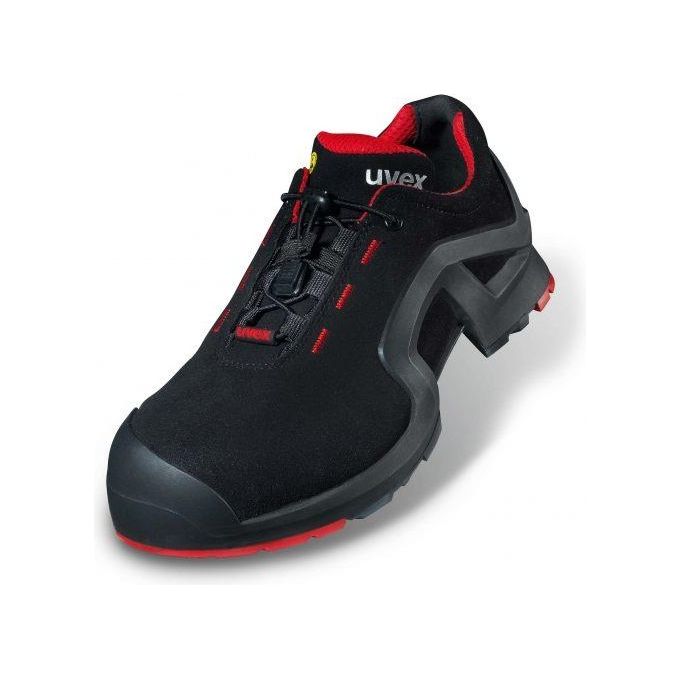 Uvex 8516240 1 x-tended support Scarpe Antinfortunistiche S3 SRC ESD Unisex Allacciatura veloce colore Nero Rosso