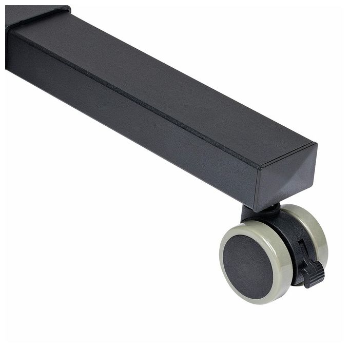 StarTech ADJPROJCART Supporto per proiettore e laptop mobile con 2 ripiani regolabili da 10Kg ciascuno altezza regolabile da 95 a 145 cm con ruote bloccabili colore Nero
