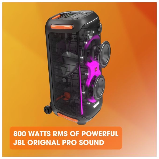 JBL JBLPARTYBOX710EU PartyBox 710 Cassa Bluetooth 800W IPX4 Effetti Luce TWS Ingressi Microfono e Strumenti colore Nero