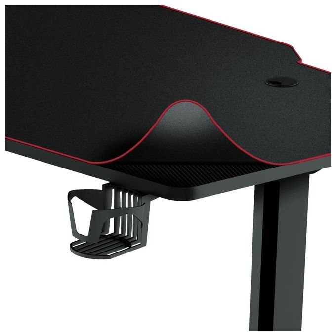 Trust 23802 GXT 1175 Imperius XL Scrivania Gaming 140x66 cm Gestione Cavi Supporto Cuffie Portabicchiere colore Nero Rosso