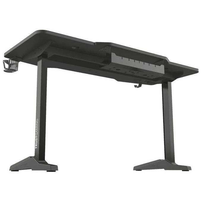 Trust 23802 GXT 1175 Imperius XL Scrivania Gaming 140x66 cm Gestione Cavi Supporto Cuffie Portabicchiere colore Nero Rosso