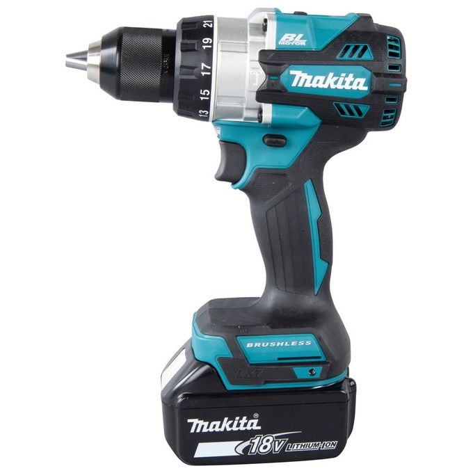 Makita DHP486RTJ LXT Trapano Avvitatore a Percussione Brushless 18V 130 Nm 2x5.0 Ah Li-ion colore Nero Blu