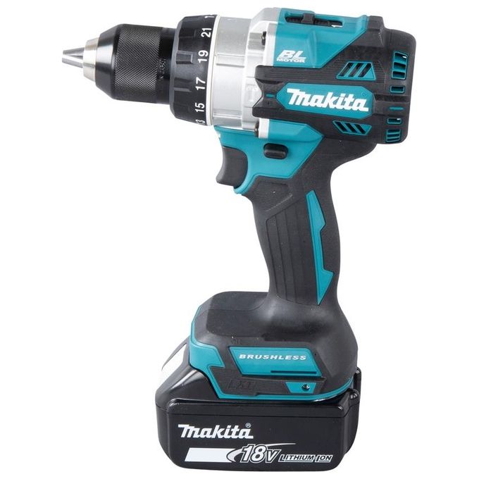 Makita DHP486RTJ LXT Trapano Avvitatore a Percussione Brushless 18V 130 Nm 2x5.0 Ah Li-ion colore Nero Blu