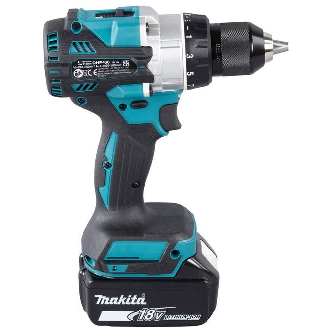 Makita DHP486RTJ LXT Trapano Avvitatore a Percussione Brushless 18V 130 Nm 2x5.0 Ah Li-ion colore Nero Blu