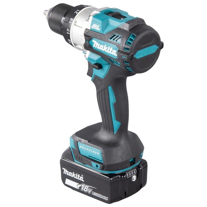 Makita DHP486RTJ LXT Trapano Avvitatore a Percussione Brushless 18V 130 Nm 2x5.0 Ah Li-ion colore Nero Blu