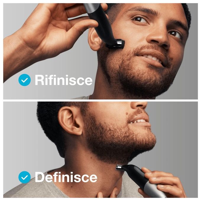Braun XT5100 Serie X Rasoio elettrico regolabarba bagnato e secco 5 pettini 1-5 mm colore Nero