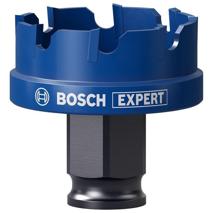Bosch 2608900499 Expert Sega a tazza per lamiere di acciaio e acciaio inossidabile diametro 40 mm lunghezza utile 5 mm adatta per trapano a percussione e avvitatore a impulsi con sistema di fissaggio Power Change Plus colore Nero