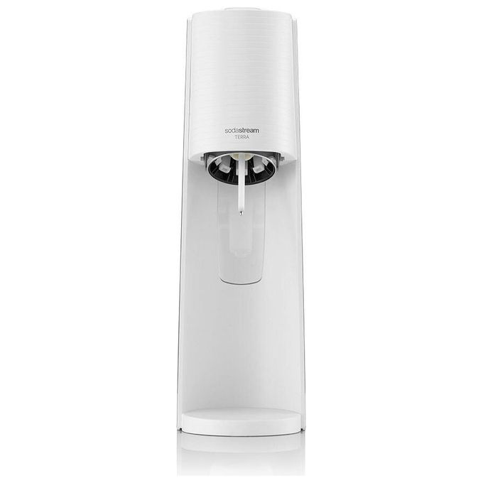 SodaStream 1012811440 Terra Gasatore d'Acqua con Bottiglia 1L e Cilindro CO2 Quick Connect 60L colore Bianco
