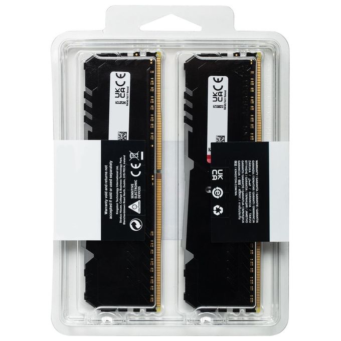 Kingston KF426C16BBAK2-32 FURY Beast Memoria RAM DDR4 32GB 2x16GB 2666MHz CL16 DIMM RGB Intel XMP 2.0