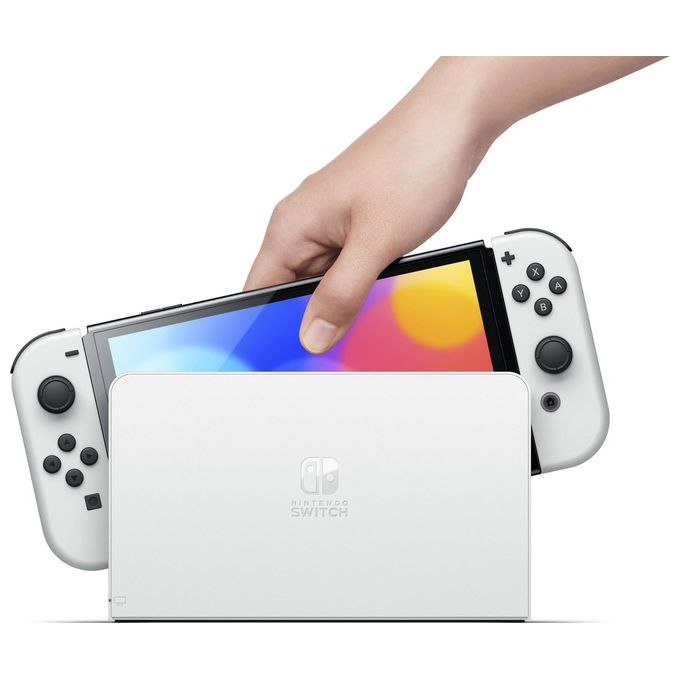 Nintendo, Switch OLED, Bianco, Console Portatile, Schermo 7 Pollici, 64GB