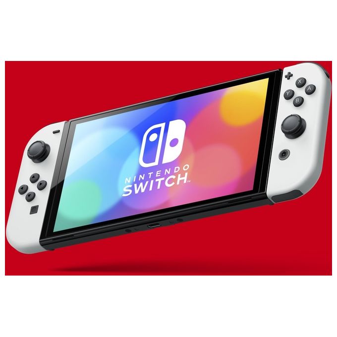 Nintendo, Switch OLED, Bianco, Console Portatile, Schermo 7 Pollici, 64GB