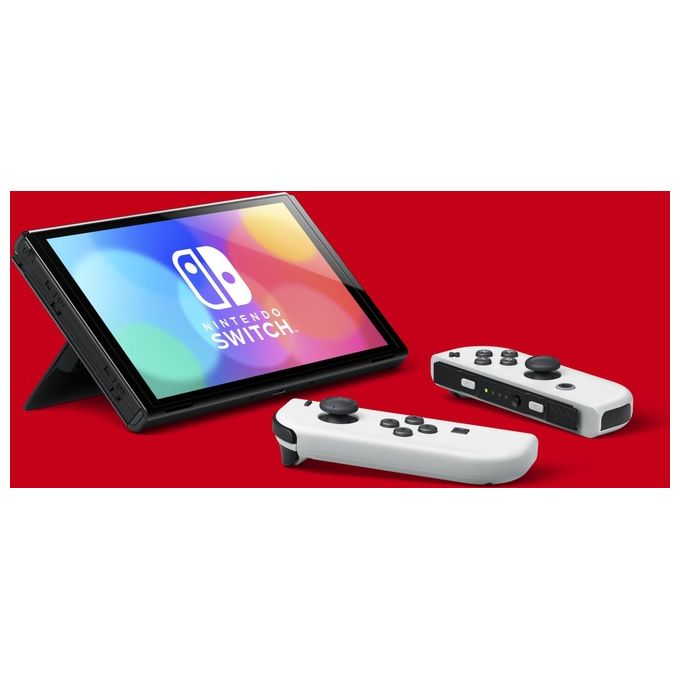 Nintendo, Switch OLED, Bianco, Console Portatile, Schermo 7 Pollici, 64GB