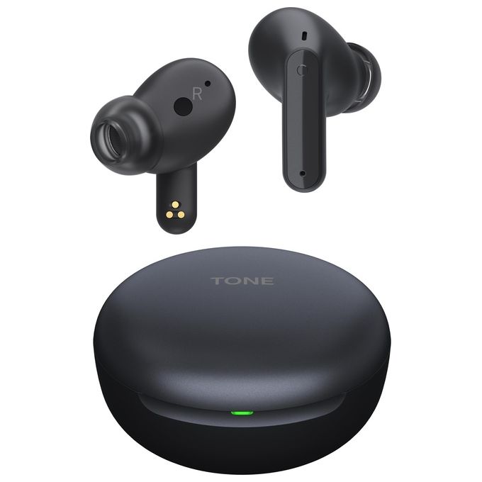 LG TONE-FP5 TONE Free FP5 Auricolari True Wireless In-Ear Bluetooth 5.2 ANC Audio Meridian 3 Microfoni IPX4 22h colore Nero