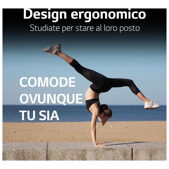 LG TONE-FP5 TONE Free FP5 Auricolari True Wireless In-Ear Bluetooth 5.2 ANC Audio Meridian 3 Microfoni IPX4 22h colore Nero
