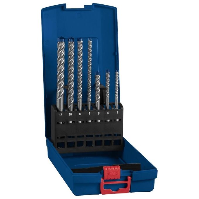 Bosch 2 608 900 195 Expert Set di Punte per Trapano 7 pz SDS-plus in Carburo per Cemento Pietra Calcestruzzo colore Nero