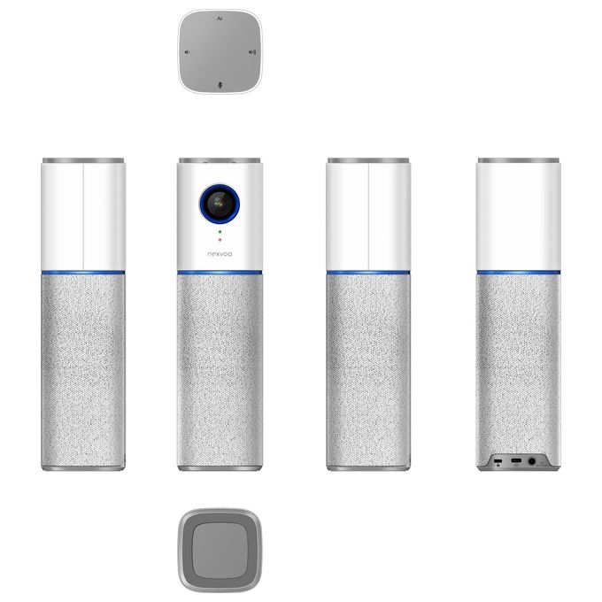 Nexvoo NXV10002 NexPod Webcam Full HD 1080p 30 fps Angolo Visione 110° Microfono Altoparlante Integrati USB Type-C colore Grigio Argento