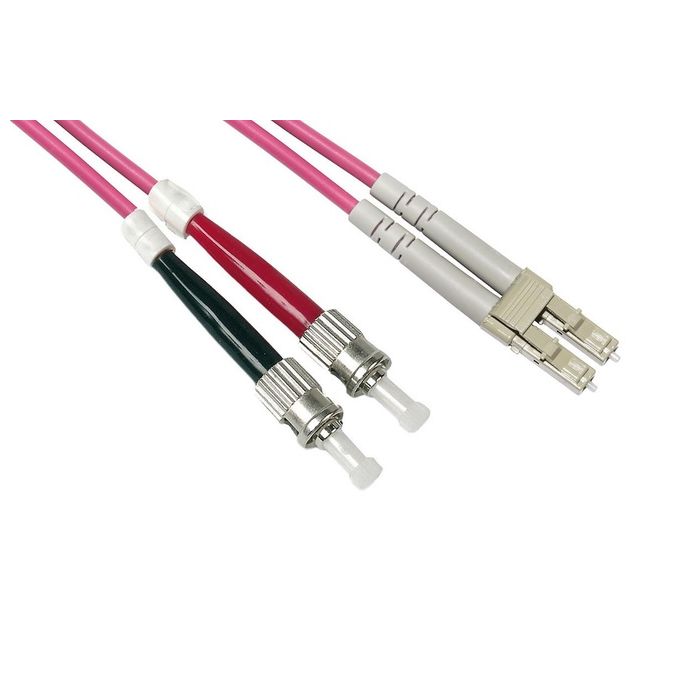 Link cavo fibra ottica lc a st multimode duplex om4 50-125 mt.10