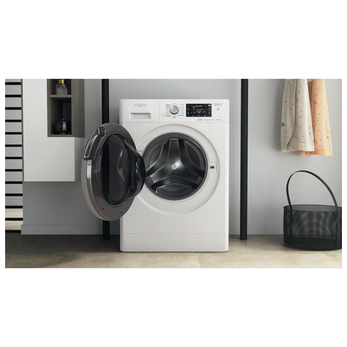Whirlpool FFWDD 107625 WBS IT FreshCare Lavasciuga Frontale 10-7 Kg 1600 rpm Classe E Inverter 6° SENSO (85x60x60 cm) colore Bianco
