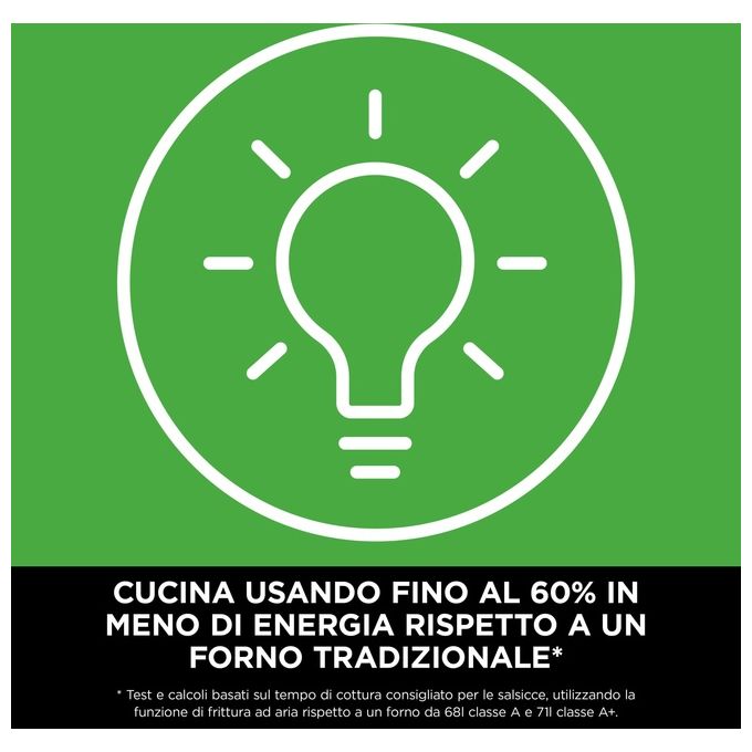 Ninja AF180EU Friggitrice ad aria 6.2 L 2000W 6 Programmi Display Digitale Antiaderente Lavastoviglie colore Nero