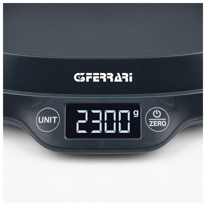 G3 Ferrari G20093 Ginny Bilancia da Cucina Digitale 5 Kg precisione 1 g Display LCD Retroilluminato Tara colore Nero