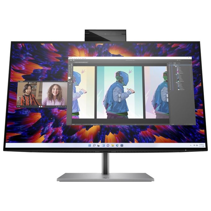 HP 4Q8N9AA Z24m G3 Monitor PC 23.8'' QHD IPS 2560x1440 Webcam 5MP USB-C 100W Hub USB colore Argento