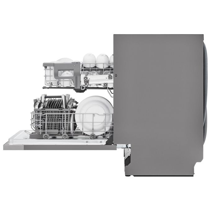 LG DB242TX Serie 2 Lavastoviglie Incasso 14 coperti Classe D QuadWash Wi-Fi EasyRack+ (55x60x82 cm) colore Noble Steel