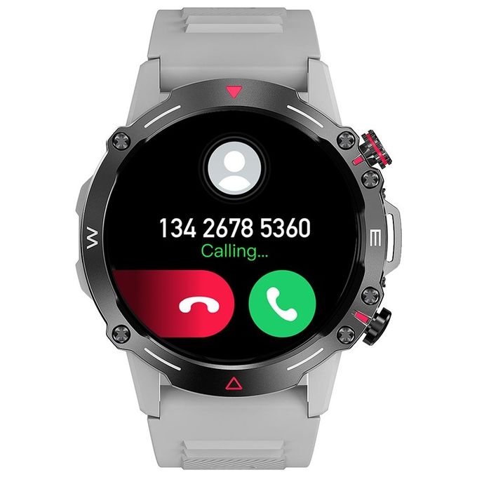 Trevi T-FIT 510A Smartwatch con Funzione Chiamata Wireless Display AMOLED 1.43'' Touchscreen Cardiofrequenzimetro Pressione Sanguigna Saturimetro IP68 colore Grigio