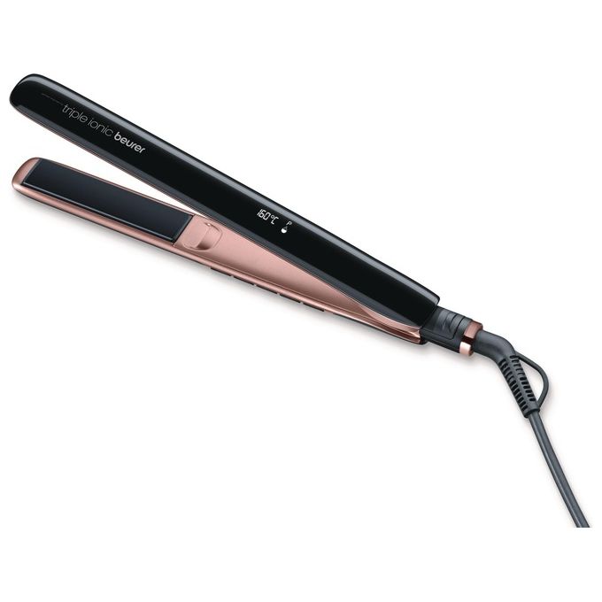 Beurer 59100 Piastra per capelli HS 80 Rivestimento in Titanio Temperatura Regolabile 120 220 °C Funzione Ionica a 3 Livelli colore Rame