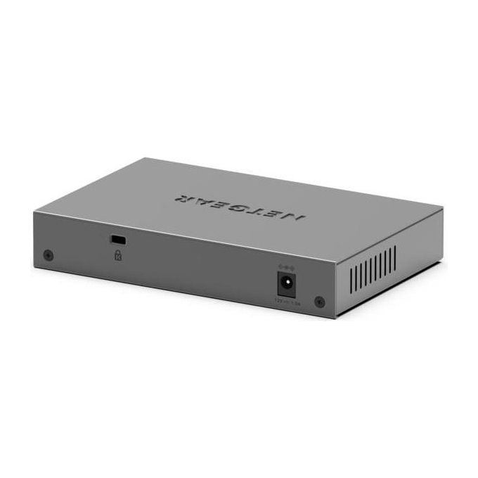 NETGEAR GS108E-400EUS GS108Ev4 Switch Non Gestito 8 Porte Gigabit Ethernet 10-100-1000 VLAN QoS Grigio