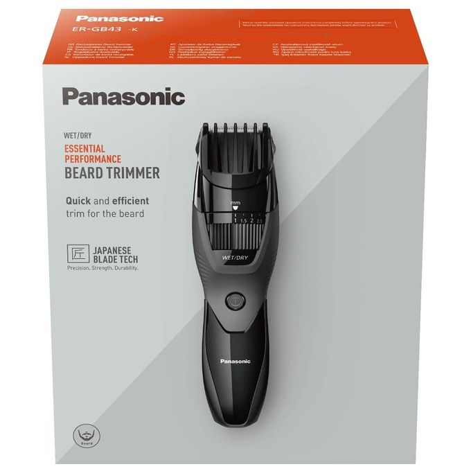 Panasonic ER-GB43-K503 Essential Performance Regolabarba Tagliacapelli WetandDry 20 lunghezze 0.5 10 mm autonomia 50 min colore Nero