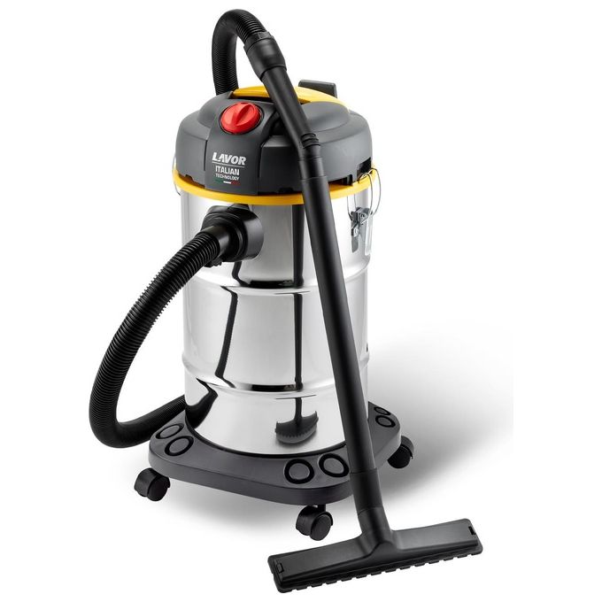 Lavor PRO 8.253.0024 Aspirapolvere a Cilindro Secco e Bagnato 30 L 1600 W Filtro Estraibile e Lavabile Acciaio Inox