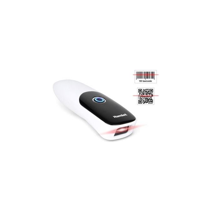 Hamlet HBCS-2DUWB Barcode Scanner Portatile 1D 2D Wireless 2.4GHz Bluetooth USB QR Code 150 m colore Nero Bianco