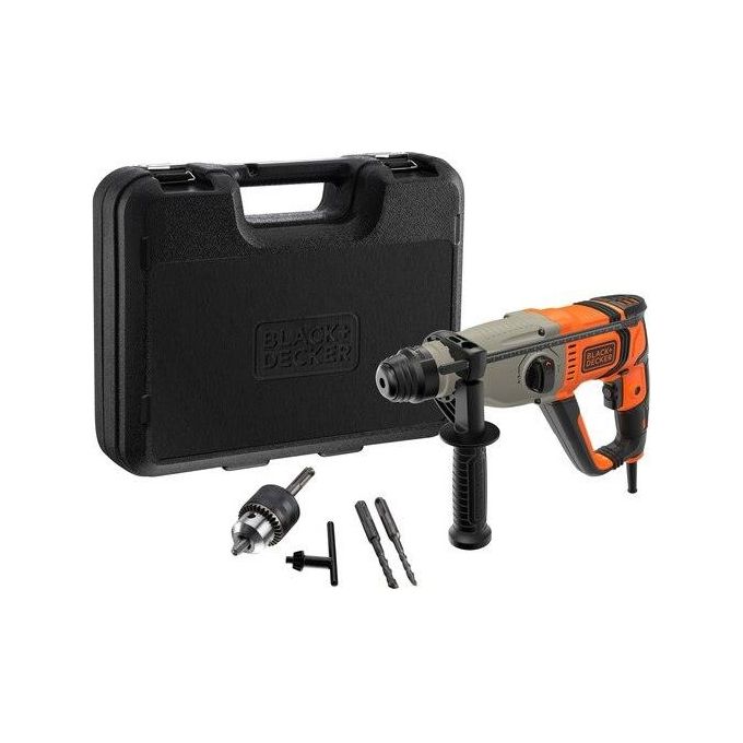 Black+decker BEHS02K-QS Martello Tassellatore Scalpellatore SDS+ 800W 2.2J 3 Modalita' Valigetta