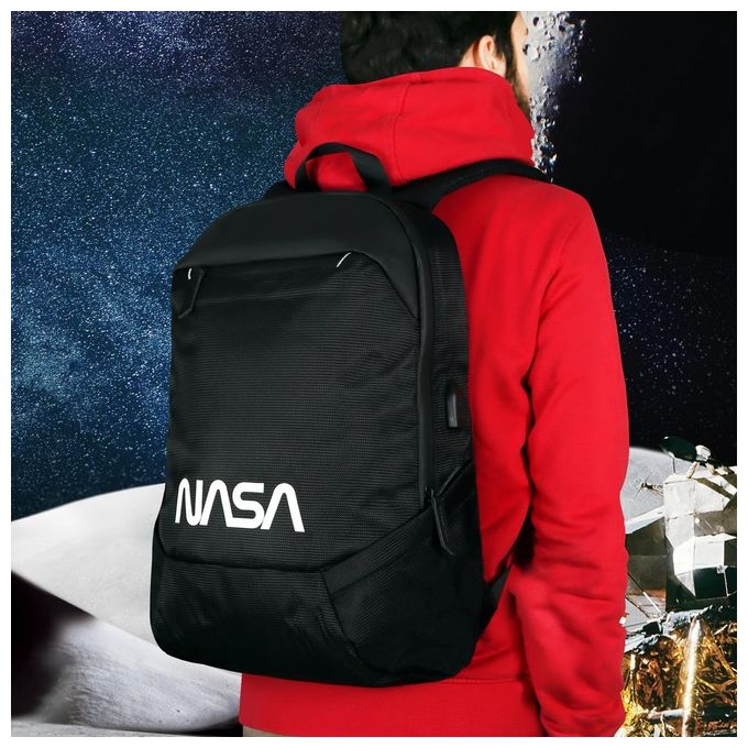 Atlantis NS-KLB200311-A The Moon Project Zaino Notebook 15.6'' 25L Porta USB Battery Bank Aggancio Trolley colore Nero