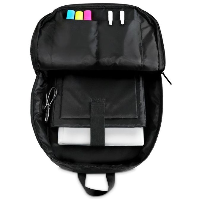 Atlantis NS-KLB200311-A The Moon Project Zaino Notebook 15.6'' 25L Porta USB Battery Bank Aggancio Trolley colore Nero