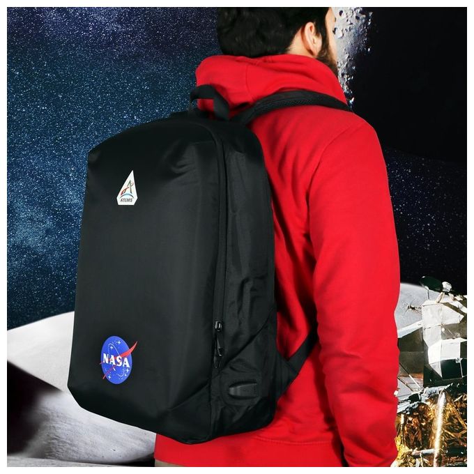 Atlantis NS-KLB200504-B The Moon Project Zaino per Notebook 15.6'' 25L Porta USB Aggancio Trolley colore Nero